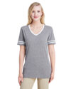 Jerzees Ladies' 4.5 oz. TRI-BLEND Varsity V-Neck T-Shirt